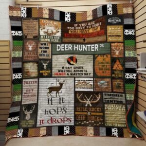 Excuse Me Ladies Hunting Quilt Blanket  Quilt